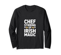 Chef Stirring Up Irish Magic St Patricks Day Long Sleeve T-Shirt