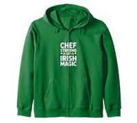 Chef Stirring Up Irish Magic St Patricks Day Zip Hoodie