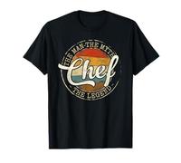 Chef The Man The Myth The Legend Vintage Stamp Cooking T-Shirt