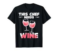 Chef This Chef Needs Wine Funny Chefs Odd Cooking T-Shirt