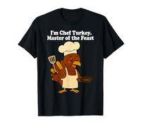 Chef Turkey Master of The Feast Thanksgiving Holiday Cook T-Shirt