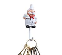 Chef Wall Hook | Adhesive Wall Hook With Cartoon French Chef Figure | Hooks For General Purpose, Nail-Free Installation, Ensuring Your Walls Stay HooksP