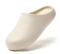 Chef Work Clogs for Mens Womens: Waterproof Non Slip Oil Resistant Kitchen Garden Nursing Shoes, Suit for Medical, Care and Catering Beige