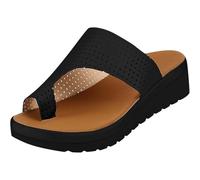 Chef Work Shoes Womens Toe Ring Wedge Sandals Women's Hollow Mesh Slide Sandals Dressy Casual Slip-on Platform Slippers Beach Travel Shoes