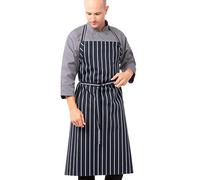 Chef Works A100-NCS English Chef Apron, Navy Chalk Stripe