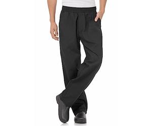 Chef Works A695-L Unisex Better Built Baggie, Large, Black | Elasticated drawstring waist ensures a secure, comfortable fit with practical back and keys pockets for active service.