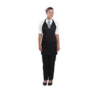 Chef Works A709 Unisex Polycotton Tuxedo Apron, Black, 698mm Width, 838mm Length