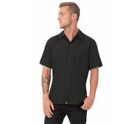 Chef Works Unisex Cool Vent Chefs Shirt in Black - Polycotton - Short Sleeve
