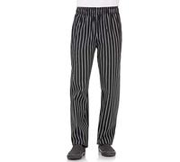 Chef Works A940-L Easyfit Pants, Striped, Large, Black/White