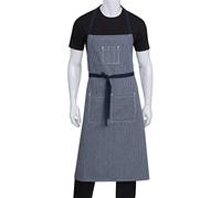 Chef Works AB038-IBL-0 Portland Fine Stripe Bistro Apron, Blue