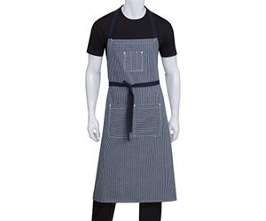 Chef Works AB038-IBL-0 Portland Fine Stripe Bistro Apron, Blue