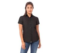 Chef Works B181-S Ladies Cool Vent Chefs Shirt, Small, Black