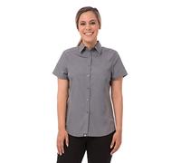 Chef Works B182-L Ladies Cool Vent Chefs Shirt, Large, Grey