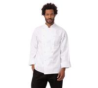 Chef Works B637-38 Henri Executive Unisex Chefs Jacket, 38, White