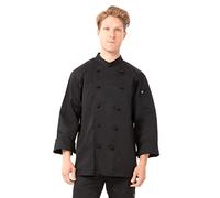Chef Works B653-XL Montpellier Unisex Chefs Jacket, X-Large, Black