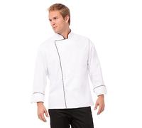 Chef Works B767-L Sicily Executive Unisex Chefs Jacket, Large, White