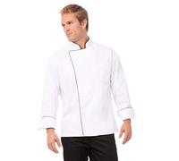 Chef Works B767-M Sicily Executive Unisex Chefs Jacket, Medium, White