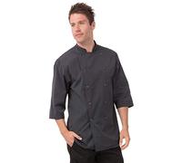 Chef Works B867-S Unisex Brighton Chefs Jacket, Deep, Small, Grey