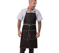 Chef Works Bronx Bib Apron, Black, One Size