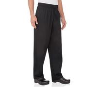 Chef Works Essential Unisex Baggy Pants - Medium / M / Med - Small Black Check Design, Waist Size: 34-36 inch, Polycotton, Men's & Women's Chef Pants, 3 Pockets, A026-M