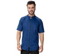 Chef Works Men's Arcadia Chef Coat, Ocean Blue, XL