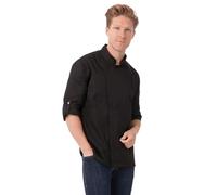 Chef Works Men's Hartford Chef Coat Jacket, Black, L