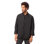 Chef Works Men's CES04BLKL Chef's Jacket, Black, Large