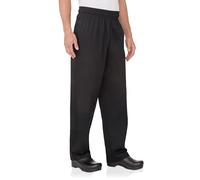 Chef Works Men's Essential Baggy Chef Pants, Black, XL