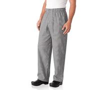 Chef Works Men's Essential Baggy Zip-Fly Chef Pants, Small Check, XXL