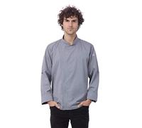 Chef Works Men's Hartford Chef Coat Jacket, Grey, XS