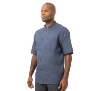 Chef Works Men's Montreal Cool Vent Chef Coat, Blue, XL