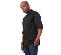 Chef Works Men's Montreal Cool Vent Chef Coat Jacket, Black, 5XL
