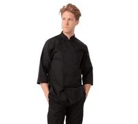 Chef Works Men's Morocco Chef Coat Jackets, Black, XXXL