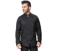 Chef Works Men's Nepal Chef Coat, Black, S