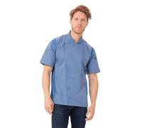 Chef Works Men's Springfield Chef Coat Jacket, Sky Blue, XXL