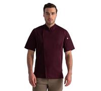 Chef Works Men's Springfield Chef Coat, Merlot, M
