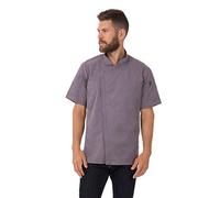 Chef Works Men's Springfield Chef Coat Jacket, Purple, XL