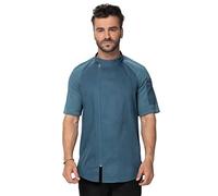 Chef Works Men's Varkala Chef Coat, Teal, XXL