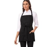 Chef Works Three Pocket Bib Apron Black