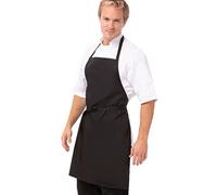 Chef Works Unisex's Bib Apron, Black, One Size