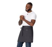 Chef Works Unisex Brio Half Bistro Apron, Charcoal, One size