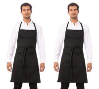 Chef Works Unisex Butcher Apron, Black, 2 Pack, One size