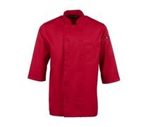 Colour by Chef Works B106-S 3/4 Sleeve Jacket, Small, Red