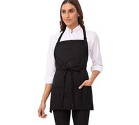 Chef Works Unisex Three Pocket Apron, Black, Plus Size, Black, More Size