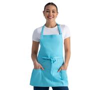 Chef Works Unisex Three Pocket Apron, Turquoise, One Size