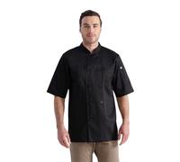 Chef Works Unisex Volnay Chef Coat, Black, Medium, Black, Medium