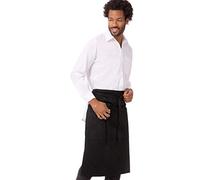Chef Works Unisex's Reversible Waiter Apron with Pockets Half Bistro, Black, One Size