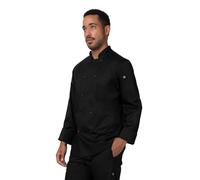 Chef Works Unisex's Sustainable Le Mans Chef Coat Jacket, Black, L