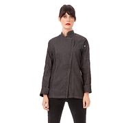 Chef Works Women's Exwdz002blks Gramercy Chef Coat, Black, Small
