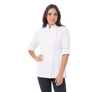 Chef Works Women's Hartford Chef Coat Jacket, White, XXXL